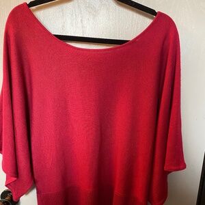 Lane Bryant Pre-Owned Cranberry Short Sleeve Sweater Size 18/20